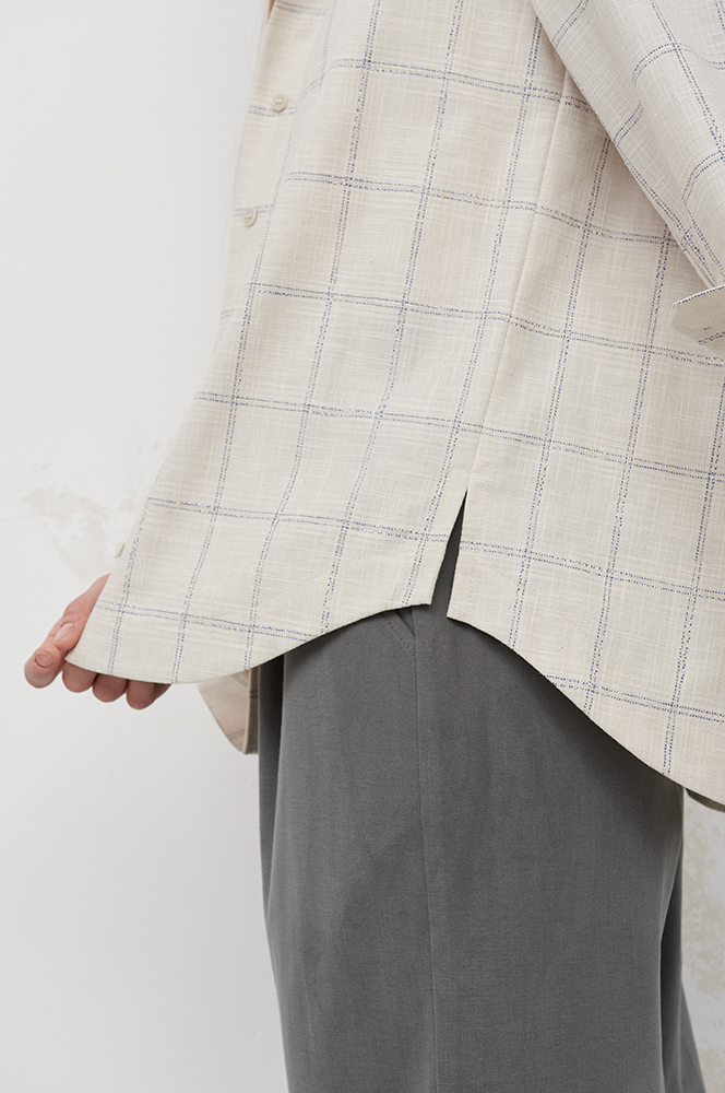 Сорочка картата льон-бавовна (Р 143/7)